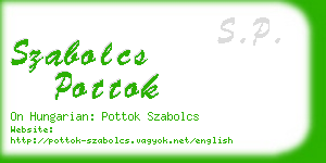 szabolcs pottok business card